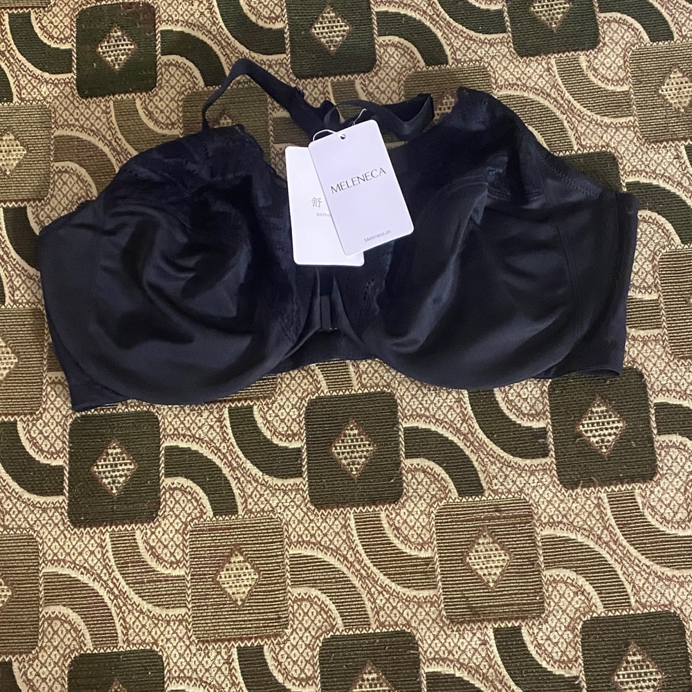 Meleneca Black Lace Underwire Bra – Size US 40DD / UK 40DD – New With Tags